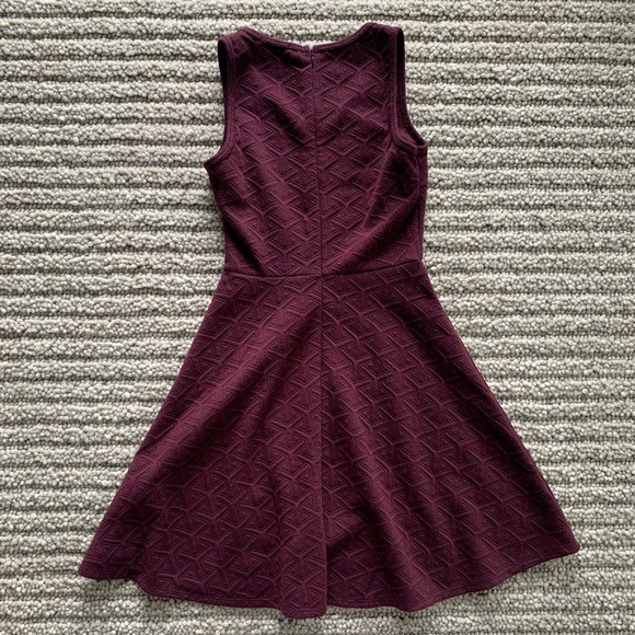 Burgundy Skater Dress - Picture 2 of 2